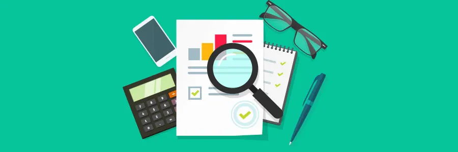 desk with budget tools vector
